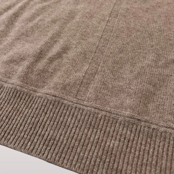 NEW La Ligne Cashmere V Neck Collared Sweater size Medium Camel Wool Pullover - Picture 9 of 9